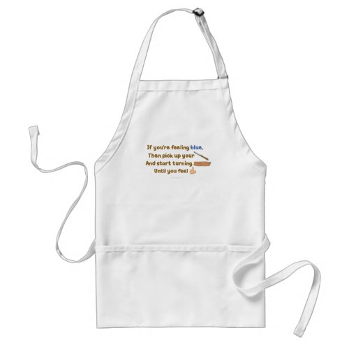 Blue Skew Poem Woodturning Apron