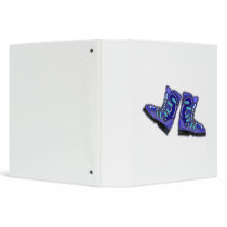 Blue Ski Boots Vinyl Binder