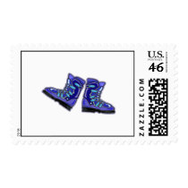 Blue Ski Boots Stamp