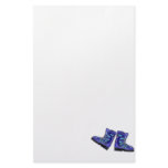 Blue Ski Boots Custom Stationery