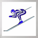 Blue Ski Fast Posters