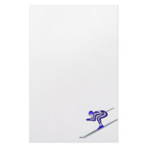 Blue Ski Fast Custom Stationery