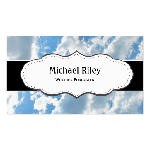 Blue skies and clouds Business Cards (front side)