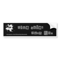 blue skies burn red sticker bumper stickers
