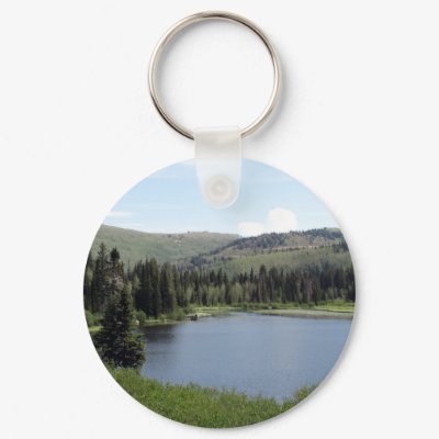 Blue Skies over Silver Lake Keychain by BlueSkiesGallery