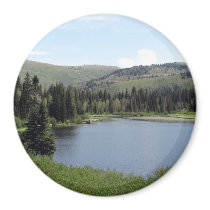 Blue Skies over Silver Lake magnets by BlueSkiesGallery Blue Skies over Silver Lake magnets
