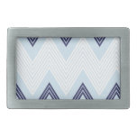 Blue Skinny Chevron Belt Buckle