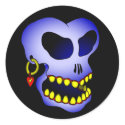 Blue skull-1 sticker