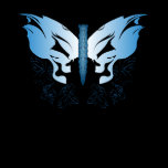 Blue Skull Butterfly t-shirts