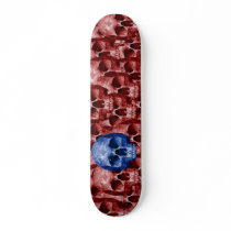 Blue Skull Deck Skate Board