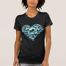 Blue Skull Heart Shirt