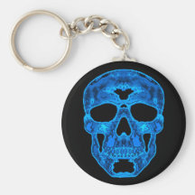 Blue Skull Horror Mask Keychain