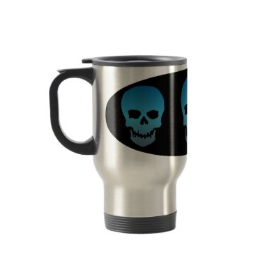 Blue Skull Coffee Mug by JKcoder