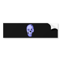 Blue Skull Pop Art Fantasy bumper stickers