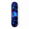 Blue-Skull Skateboard