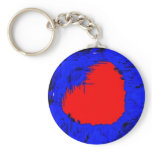 Blue Skull Strawberry Heart Keychain