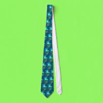 Blue Skull tie ties