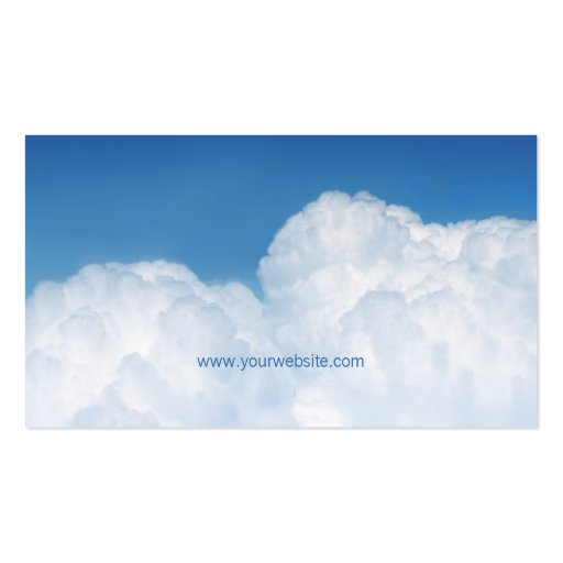 Blue Sky And Clouds business card (back side)