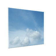 Blue sky and clouds gallery wrapped canvas