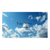 blue sky and cotton white clouds business card