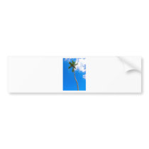 Blue Sky and Palm Tree Bumper Sticker
