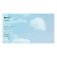 blue sky and white clouds business card