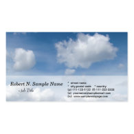 blue sky and white clouds business cards