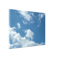 blue sky and white clouds stretched canvas prints