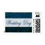 Blue sky background with stars postage stamp