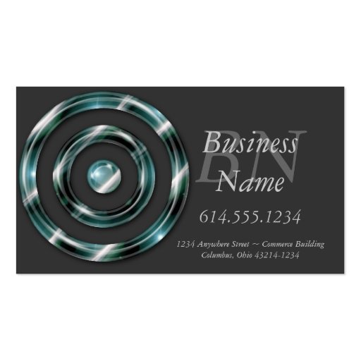 Blue Sky Bullseye Business Card (front side)