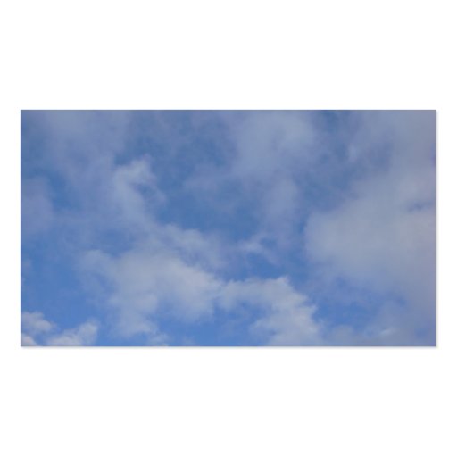 Blue Sky Clouds Business Card (back side)