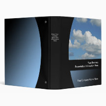 Blue Sky Custom Business Presentation Binder