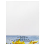 Blue Sky Orange Poppy Flowers Letterhead