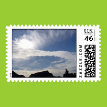 Blue sky postage postage