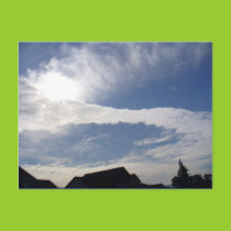 Blue sky postcard