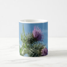 Blue Sky Scottish Thistle Coffee Mug