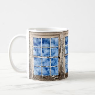 Blue Sky Through Window Coffee Mug