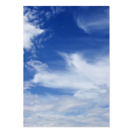 Blue Sky White Clouds Background - Customized Business Card Template (front side)