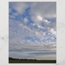 Blue sky with clouds in evening flyer