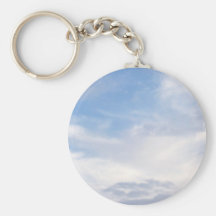 Blue Sky with Clouds Keychain