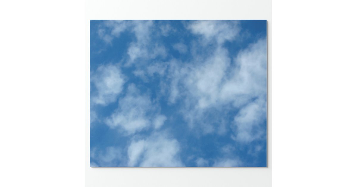 Blue Sky With Clouds Wrapping Paper 