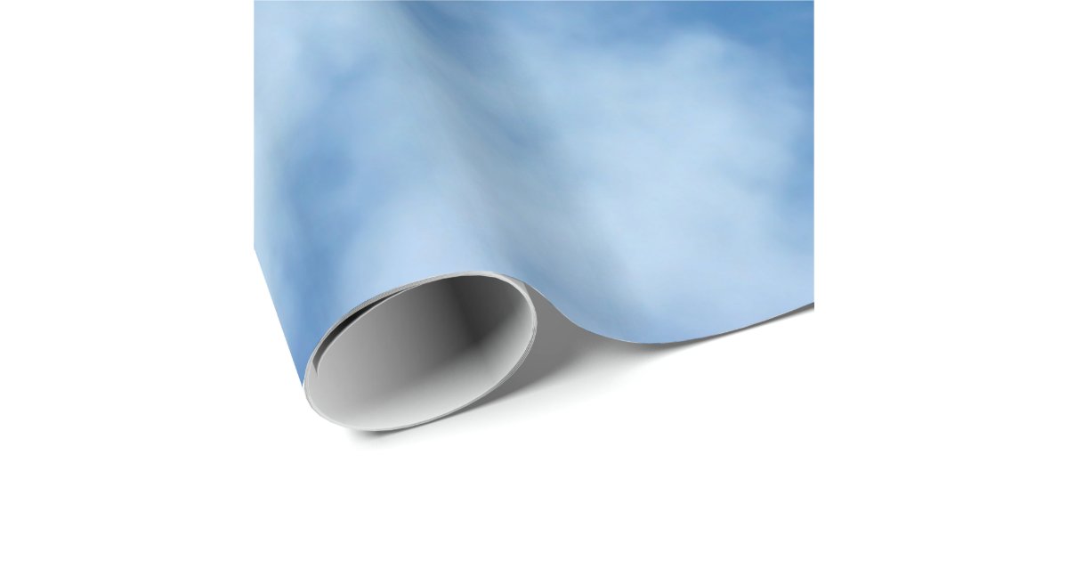 Blue Sky with Clouds Wrapping Paper Zazzle