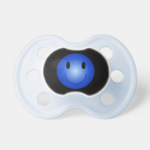 Blue Smiley Baby Pacifier