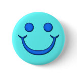 BLUE SMILEY FACE PINBACK BUTTONS