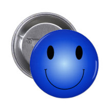 Blue Smiley Pin