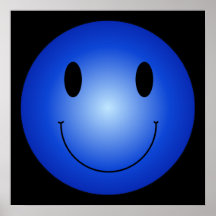 Blue Smiley Posters