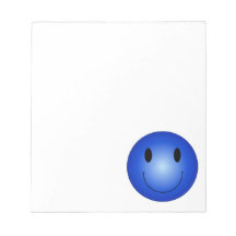 Blue Smiley Scratch Pad