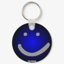 Blue Smiley Town KeyChain by smileytown Blue Smiley Town KeyChain