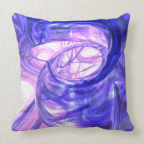 Blue Smoke Abstract Pillow pillows