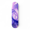 Blue Smoke Abstract Skateboard V1